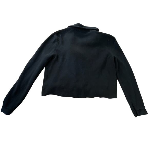 Women's Merona Black Knit Blazer, Medium, Button-Front - Picture 2 of 6